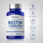 Biotin 5000 mcg (5mg) Plus Keratin, 180 Quick Release CapsulesImage - 1