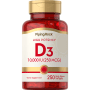 Vitamina D3 de alta potencia , 10,000 IU, 250 Cápsulas blandas de liberación rápida