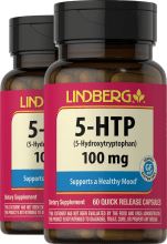 5-HTP , 100 mg, 60 Gélules à libération rapide, 2  Bouteilles