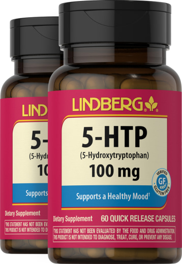 5-HTP , 100 mg, 60 Snel afgevende capsules, 2  Flessen