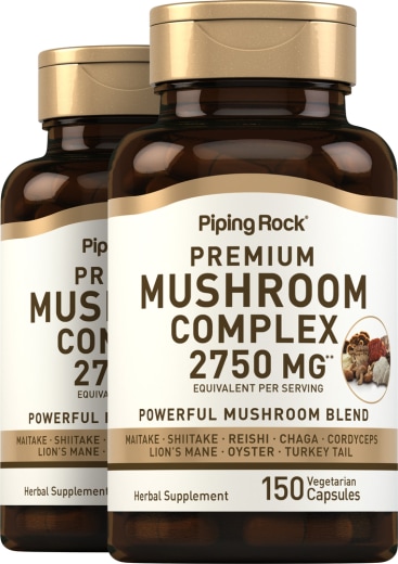 8 Mushroom Complex, 2750 mg, 150 Vegetarian Capsules, 2  Bottles