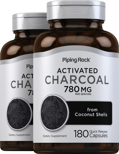 Activated Coconut Charcoal, 780 mg, 180 Quick Release Capsules, 2  Bottles