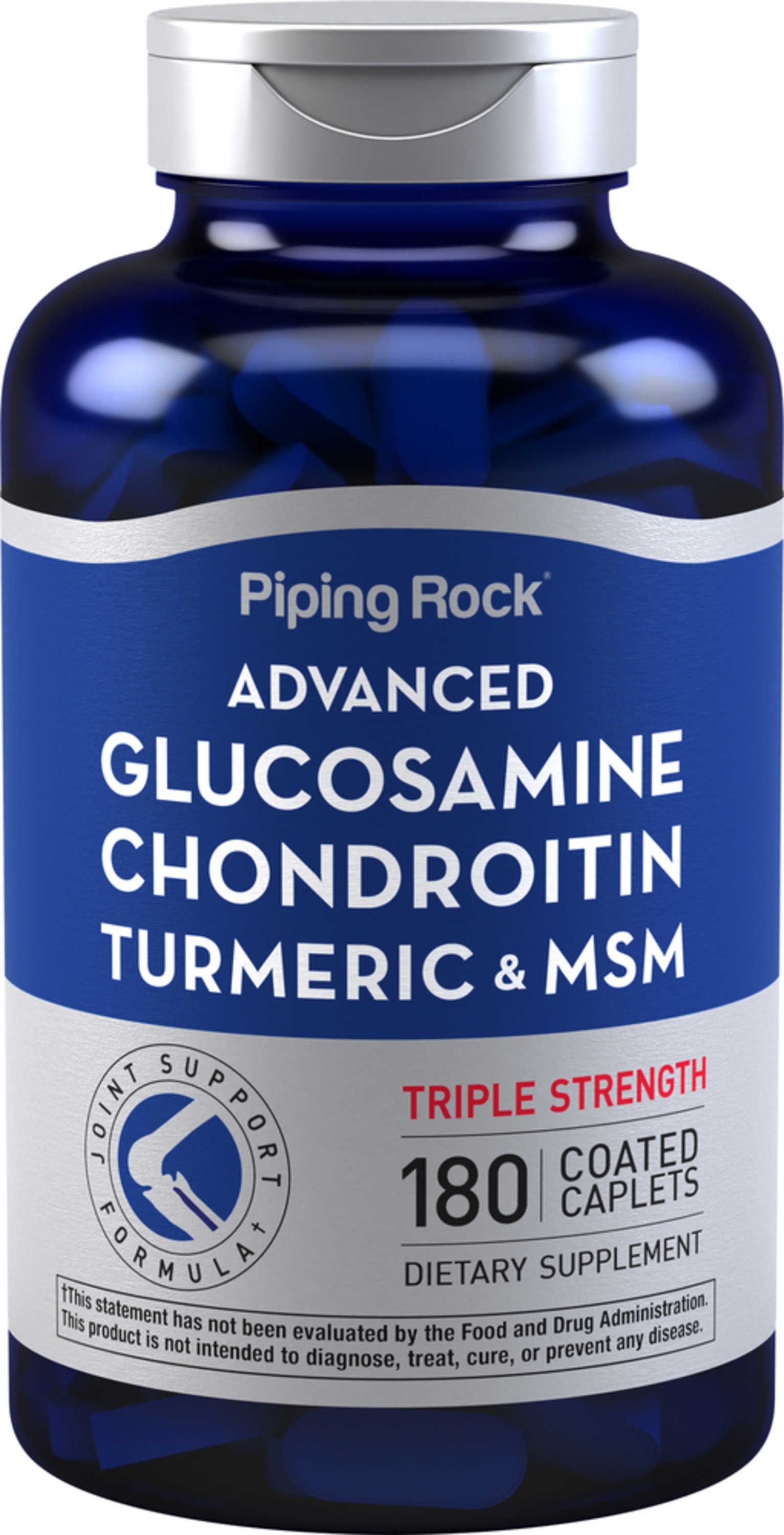 converteerbaar Voorzitter adviseren Glucosamine Chondroitin MSM Plus Turmeric 180 Caplets | Benefits |  PipingRock Health Products