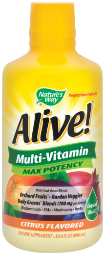 Alive! Multivitaminvätska (citrus), 30.4 fl oz (900 mL) Flaska