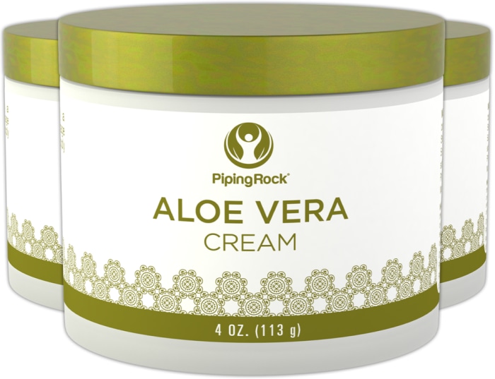 Crème hydratante d'Aloe Vera, 4 oz (113 g) Bocal, 3  Pots
