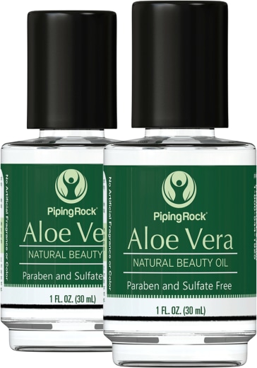 Aloe-Vera-Öl, 100% rein ‒ Schönheitsöl, 1 fl oz (30 mL) Flaschen, 2  Flaschen