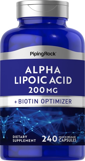 Asid Lipoik Alfa tambah Pengoptimum Biotin, 200 mg, 240 Kapsul Lepas Cepat