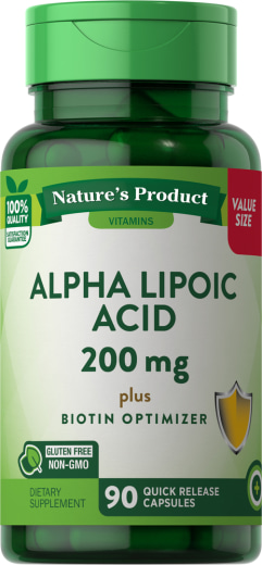 Alpha Lipoic Acid, 200 mg, 90 Cápsulas de Rápida Absorção