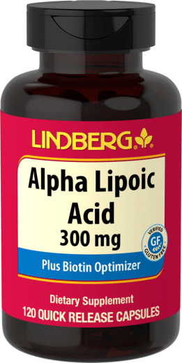 Alfa-liponsyra plus biotinoptimerare, 300 mg, 120 Snabbverkande kapslar