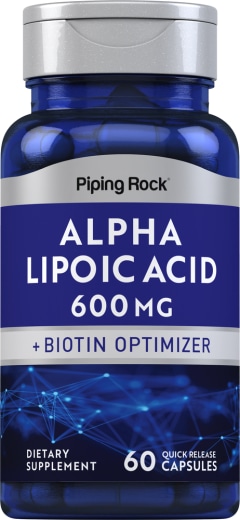 Asid Lipoik Alfa tambah Pengoptimum Biotin Pelepasan Pantas, 600 mg, 60 Kapsul Lepas Cepat