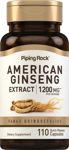 Ginseng americano, 1200 mg (por porción), 110 Cápsulas de liberación rápida