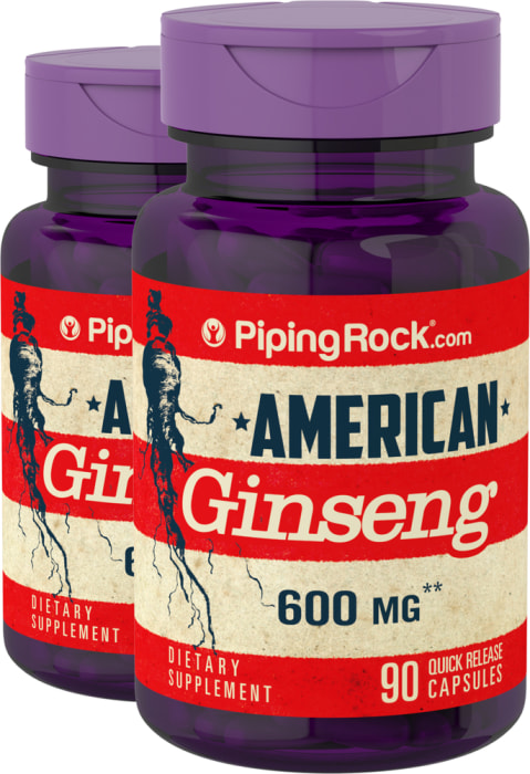 American Ginseng, 600 mg, 90 Quick Release Capsules, 2  Bottles