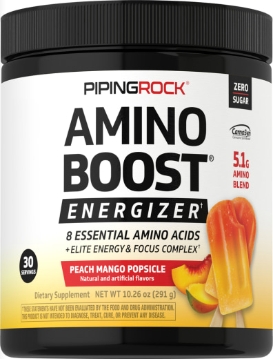 Amino-boost energigivande pulver (Persika mango isglass), 10.26 oz (291 g) Flaska