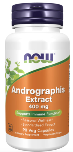 Extrato de Andrographis 400 mg, 400 mg, 90 Cápsulas vegetarianas