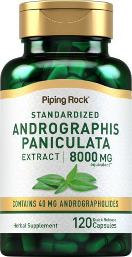 Akantusextrakt (Andrographis Paniculata) , 8000 mg, 120 Snabbverkande kapslar