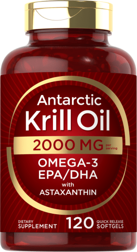 Antarctic Krill Oil, 2000 mg (per dose), 120 Capsule in gelatina molle a rilascio rapido
