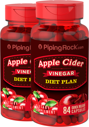 Apple Cider Vinegar Diet Plan, 84 Quick Release Capsules, 2  Bottles