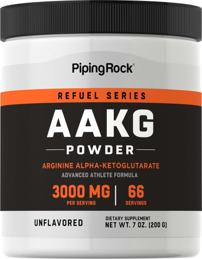 Arginiini AAKG 100 % puhdas jauhe, typpioksidin tehostaja, 7 oz (200 g) Pullo
