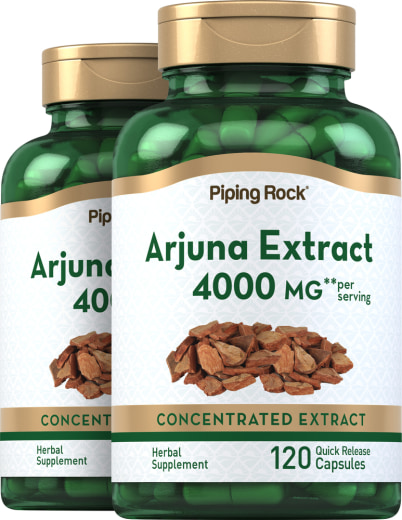 Arjuna Standardized Extract, 4000 mg, 120 Quick Release Capsules, 2  Bottles