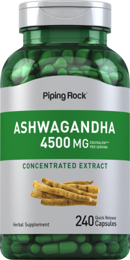Ashwagandha, 4500 mg (por dose), 240 Cápsulas de Rápida Absorção