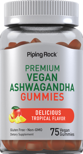 Jeli Getah Ashwagandha (Tropika Semula Jadi Lazat), 75 Gummy Vegan