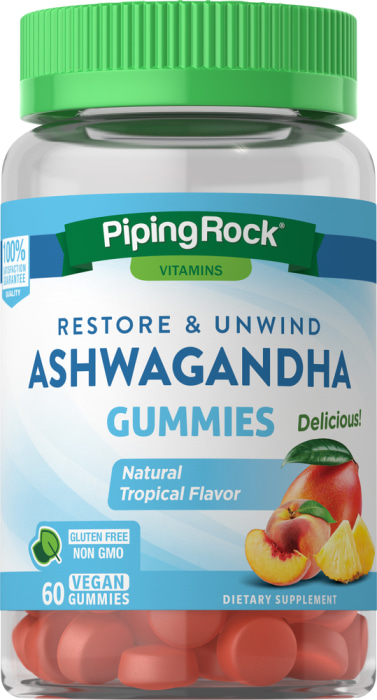 Ashwagandha (Natural Tropical), 60 Vegan Gummies
