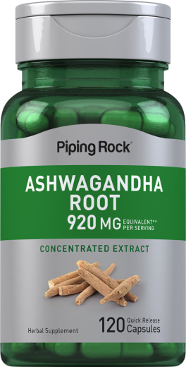 Raíz de ashwagandha (bufera), 920 mg (por porción), 120 Cápsulas de liberación rápida