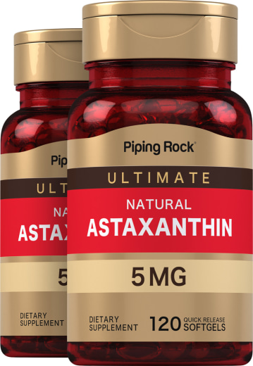 Astaksantiini , 5 mg, 120 Pikaliukenevat geelit, 2  Pulloa