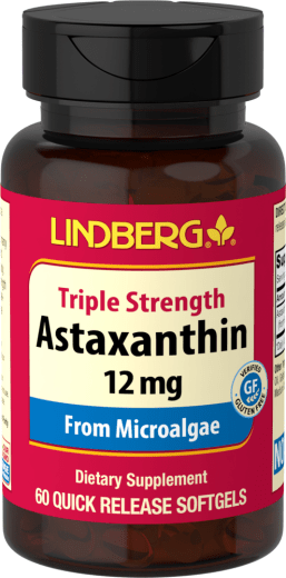 Astaxantin (Tredobbelt styrke), 12 mg, 60 Hurtigvirkende myke geleer