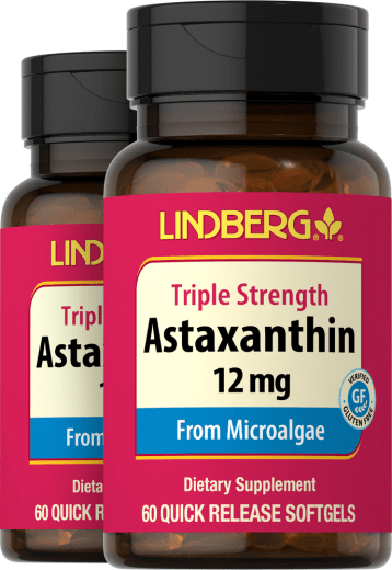 Astaxanthin (Triple Strength), 12 mg, 60 Quick Release Softgels, 2  Bottles