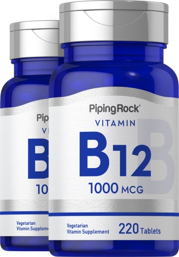 B-12, 1000 mcg, 220 Tabletter, 2  Flasker