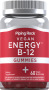 B-12 energie gummies, 60 Veganistische snoepjes
