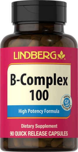 B-Complexo 100 mg, 100 mg, 90 Cápsulas de Rápida Absorção