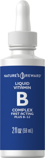 B-Complex Liquid Plus B-12 Sublingual, 1200 mg, 2 fl oz (59 mL) Dropper Bottle