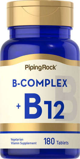 B-vitamiinikompleksi ja B12-vitamiini, 180 Tabletit