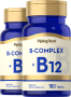 Complejo vitamínico B más vitamina B-12, 180 Tabletas, 2  Botellas/Frascos