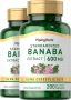 Estratto di banaba (0,6 mg di acido corosolico), 600 mg, 200 Capsule a rilascio rapido, 2  Bottiglie