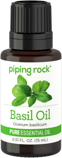 Basil Pure Essential Oil, 1/2 fl oz (15 mL) Dropper Bottle