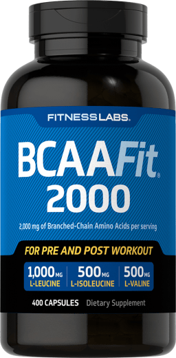 BCAAFit 2000, 2000 mg (per portion), 400 Kapslar