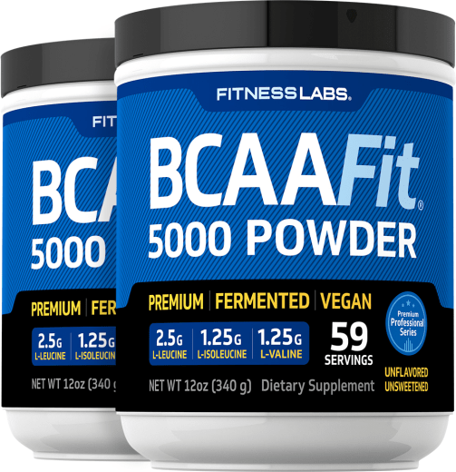 BCAAFit 5000 pulver, 5000 mg (pr. dosering), 12 oz (340 g) Flaske, 2  Flasker