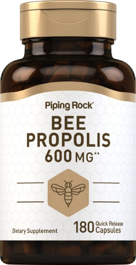 Čebelji propolis , 600 mg, 180 Kapsule s hitrim sproščanjem