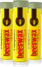 Beeswax Lip Balm 3 Pack, 0.15 oz (4 g) Tubes, 3  Tubes