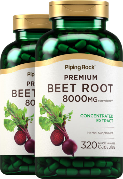 Beet Root Concentrated Extract, 8000 mg, 320 Quick Release Capsules, 2  Bottles