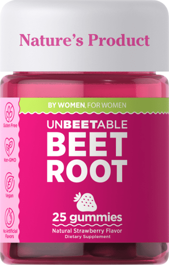 Beet Root Gummies (Natural Strawberry), 25 วิตามินมังสวิรัติแบบเคี้ยว