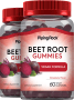 Beet Root (Strawberry), 60 Vegan Gummies, 2  Bottles