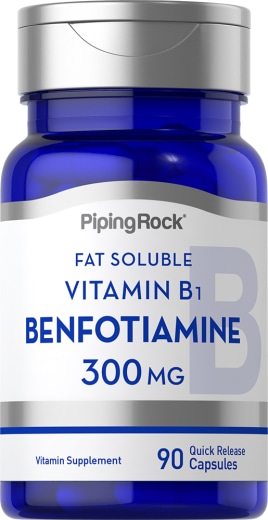 Benfotiamin (zsírban oldódó B1-vitamin), 300 mg, 90 Gyorsan oldódó kapszula