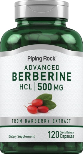 Berberina HCL, 500 mg, 120 Cápsulas de Rápida Absorção