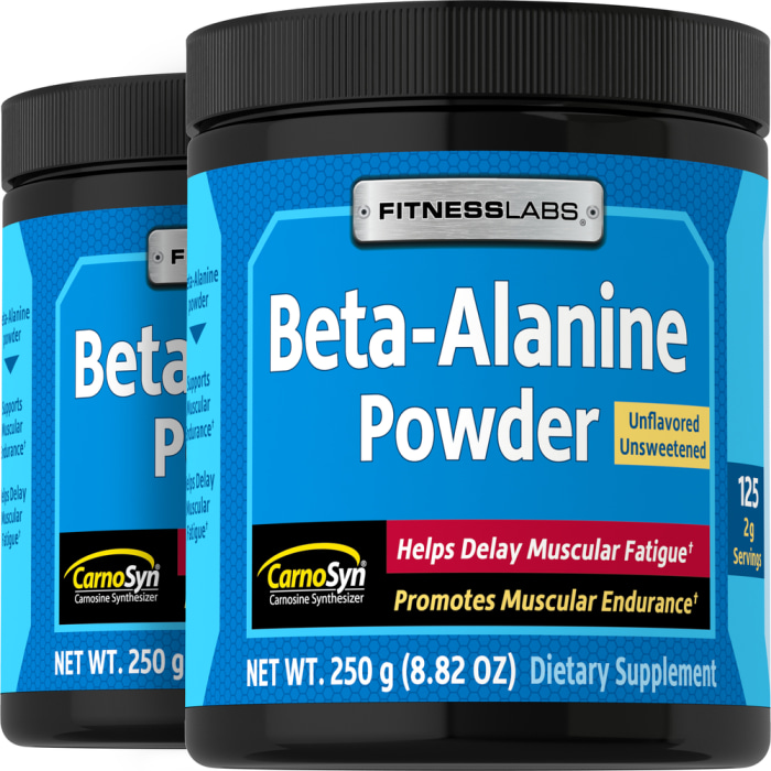 Beta Alanine Powder, 2000 mg, 8.82 oz (250 g) Bottle, 2  Bottles