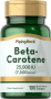 Beta-Caroteno (vitamina A ), 25,000 IU, 100 Cápsulas blandas de liberación rápida