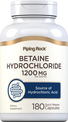 Betaine HCl, 1200 mg, 180 Quick Release Capsules